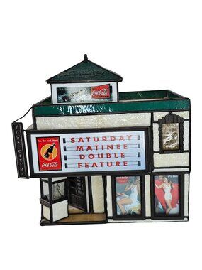 Forma Vitrum Coca Cola Town Cinema Stained Glass 1930s Collectible By Bill Job